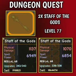 DUNGEON QUEST - STAFF OF THE GODS