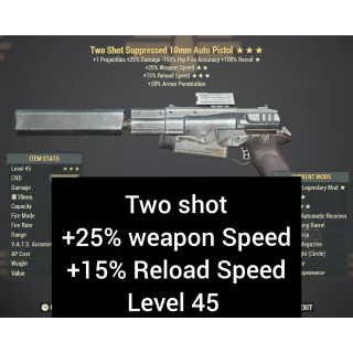 TWO SHOT 2515 10mm PISTOL