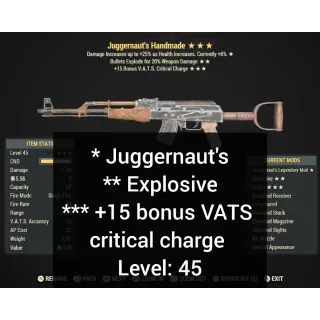 HANDMADE juggernaut explosive 15v