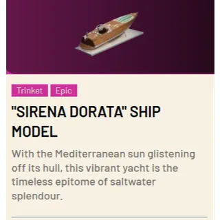 "Sirena Dorata"Ship Model-Arc Raiders