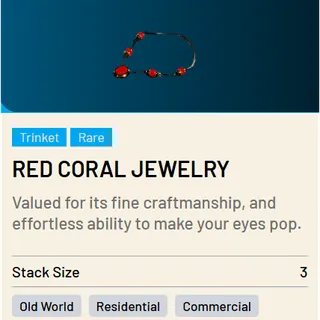 Red Coral Jewelry*3 ARC Raiders