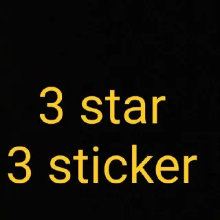 3 Star 3 Sticker