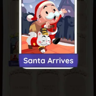 SANTA ARRIVES