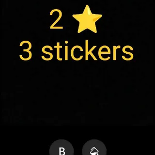 2 ⭐ . 3 Stickers
