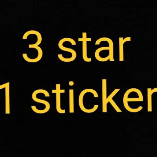 1 Sticker 3 Star