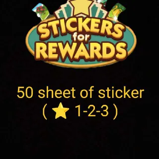 50 Stickers Rewards ⭐