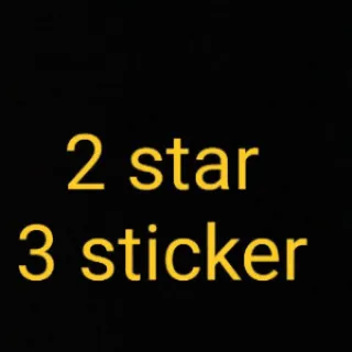 2 Star 3 Stickers