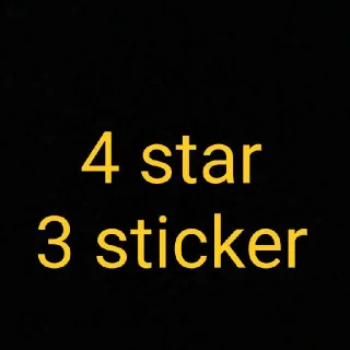 4 Star 3 Stickers