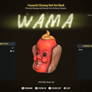 glowing red hot mask