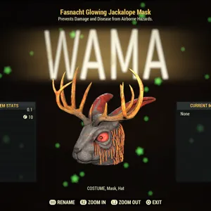 glowing jackalope mask