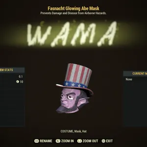 glowing Abe mask