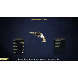 Gilded .44 Pistol