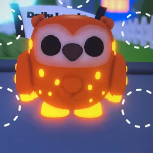 Neon Clementine owl