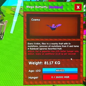 mega butterfly 81.17kg