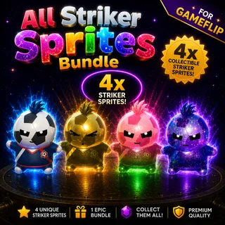 ALL NEW STRIKER SPRITES - YOU KEEP IT X4 SPRITE - FAST DELIVERY 