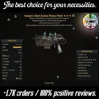 VE35 ENCLAVE PLASMA PISTOL