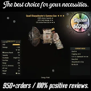 Q/50%LIMB/25%VATS GAMMA GUN