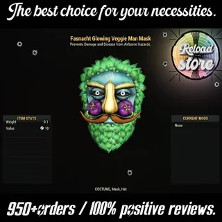 FASNACHT GLOWING VEGGIE MAN MASK