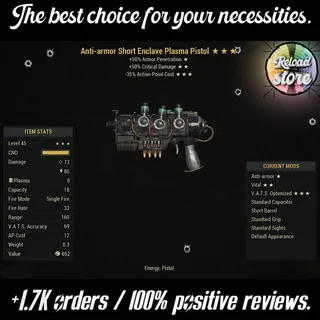 AA50C35 ENCLAVE PLASMA PISTOL