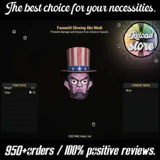 Fasnatch Glowing Abe Mask