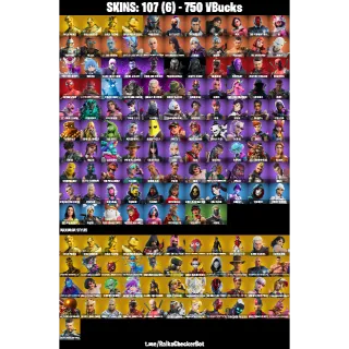 Stacked fortnite skins