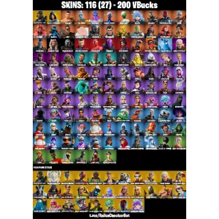 Stacked fortnite skins