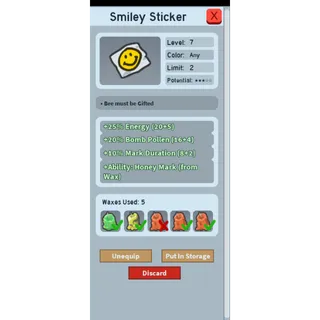 BSS HM smiley sticker 10% MD