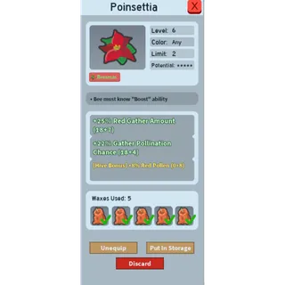 BSS Poinsettia 8% Red Pollen