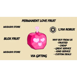 PERMANENT LOVE FRUIT  - BLOX FRUIT
