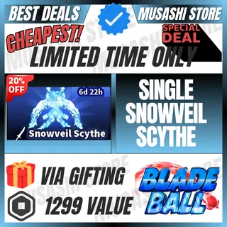 SINGLE SNOWVEIL SCYTHE | BLADE BALL