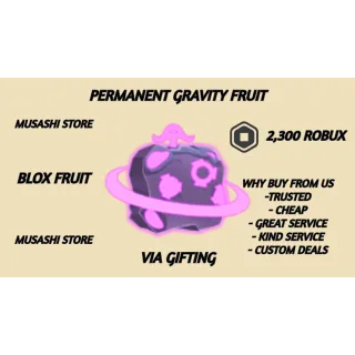 PERMANENT GRAVITY FRUIT - BLOX FRUIT