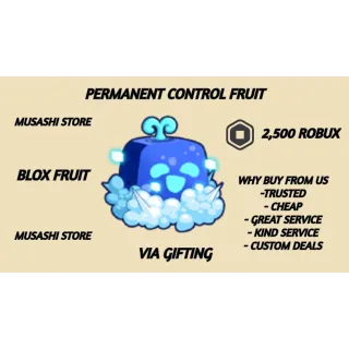 PERMANENT CONTROL FRUIT - BLOX FRUIT
