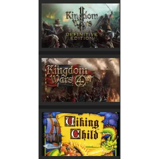 3 Steam Game Bundle: Kingdom Wars 2: Definitive Edition, Kingdom Wars 4, Prophecy I - The Viking Child