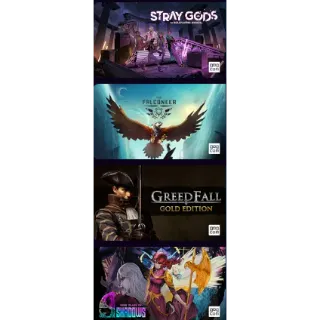 4 GOG Game Bundle: Stray Gods: The Roleplaying Musical, The Falconeer, GreedFall - Gold Edition, 9 Years of Shadows