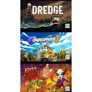 Bundle of 3 GOG games: Dredge, Overcooked! 2, Hell Pie