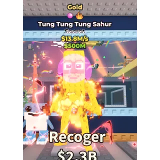 TUNG TUNG TUNG SAHUR GOLD 13.8M/S - STEAL A BRAINROT - FAST DELIVERY