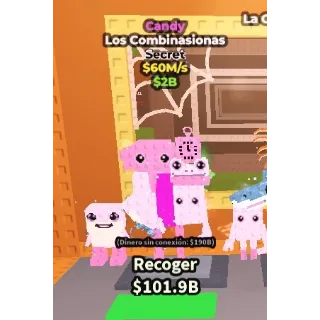 LOS COMBINASIONAS CANDY 60M/S - STEAL A BRAINROT - FAST DELIVERY