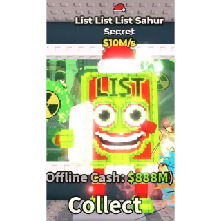 LIST LIST LIST SAHUR - STEAL A BRAINROT - FAST DELIVERY