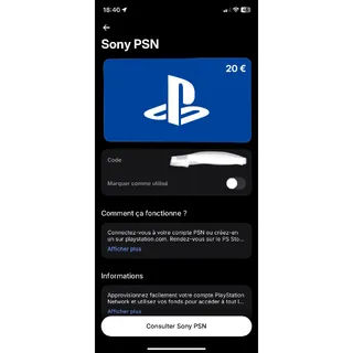€20.00 EUR PlayStation Store