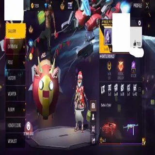 Free Fire Account With (66 Lvl) & (7yrs+ Old ID)