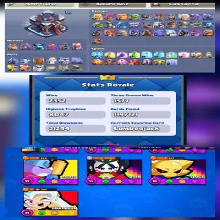 Fully Maxed Out Brawl Stars Account + Th15 COC Acc And 8k Trophies CR Acc