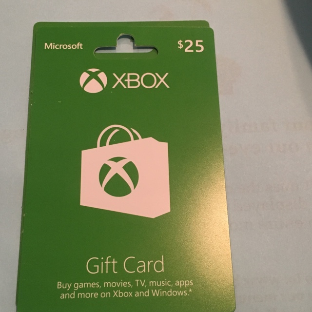$25 dollar gift card xbox