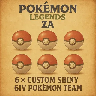 🌟 Pokemon ZA - 6x Custom Shiny 6IV Team 🌟