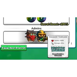 Brainrot Evolution Guaranteed Admin See Description Magiani tankiani ADMIN