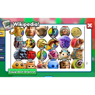 Brainrot Evolution Guaranteed Secrets See Description Bearinni Plammini Guardinni or Tri Tri Sahur or+++