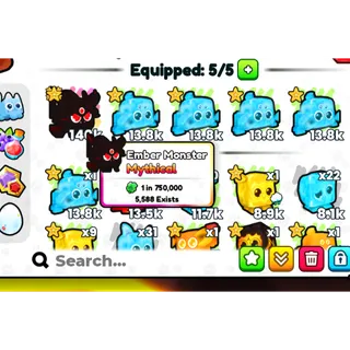 Pet universe Ember Monster Mythical 140k Damage