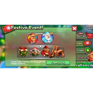 Brainrot Evolution Guaranteed Event Festive Secrets See Description Giftinini Mananini or Los Stantanitos Tralaleritos or +++