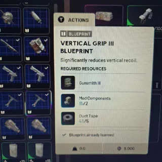 Vertical Grip III Blueprint