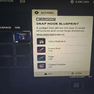 Snap Hook Blueprint