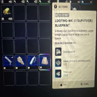 Looting Mk.3 (Survivor) Blueprint